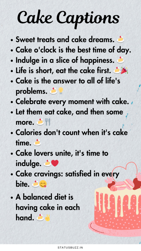 cake captions