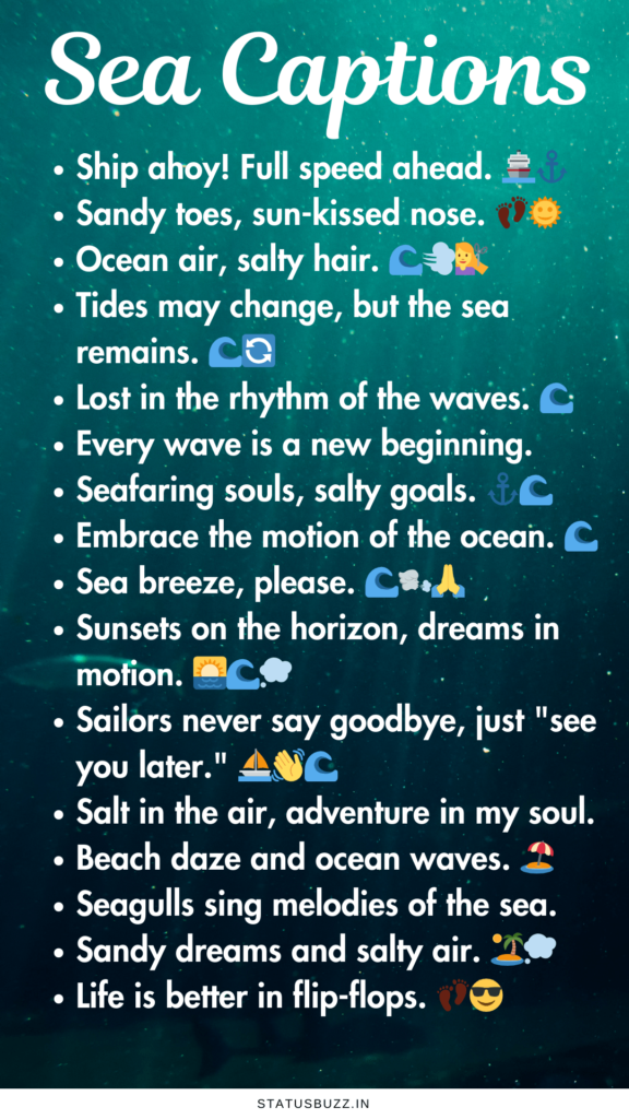 sea captions