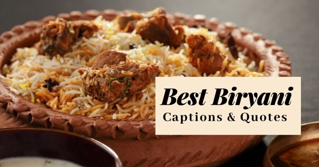 biryani caprions