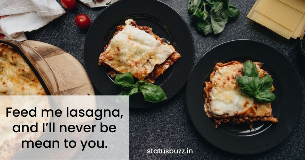 lasagna captions