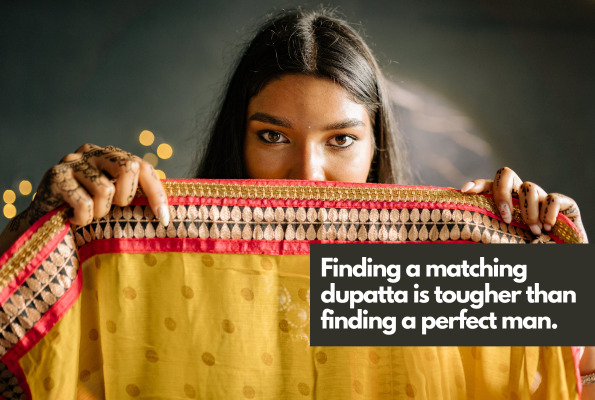 dupatta captions