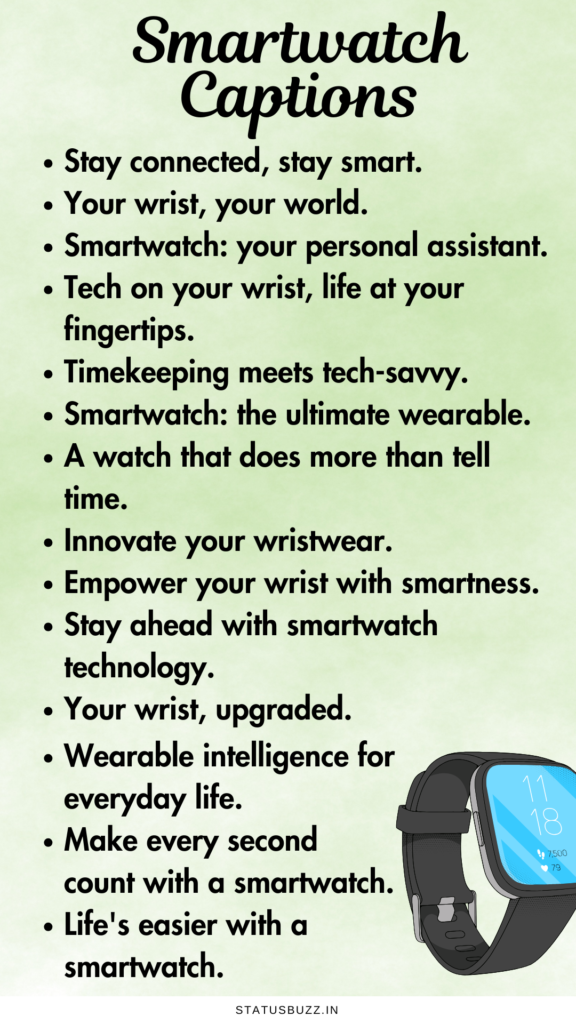 smartwatch captions