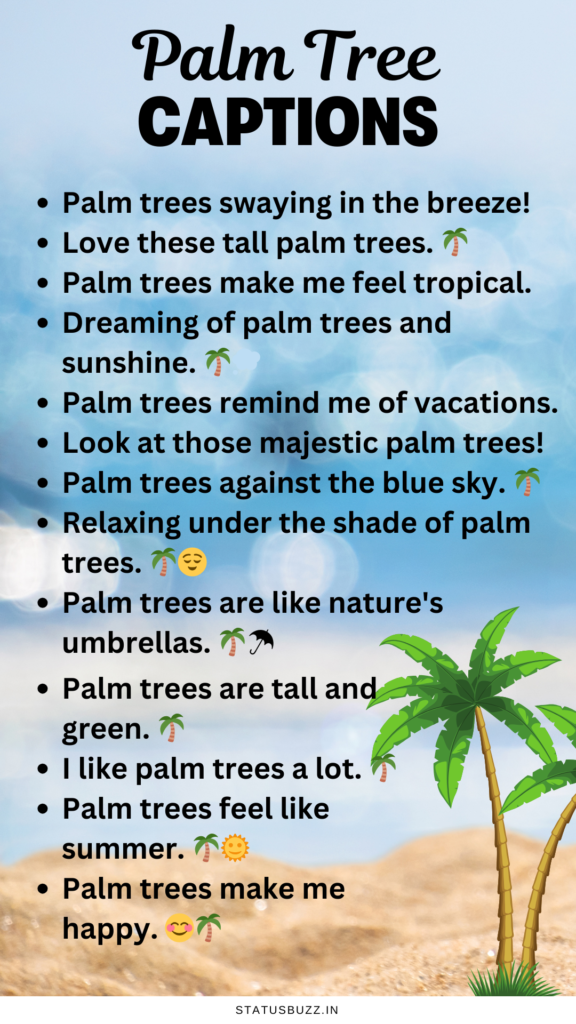 palm tree captions