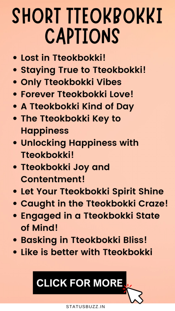 Short Tteokbokki Captions