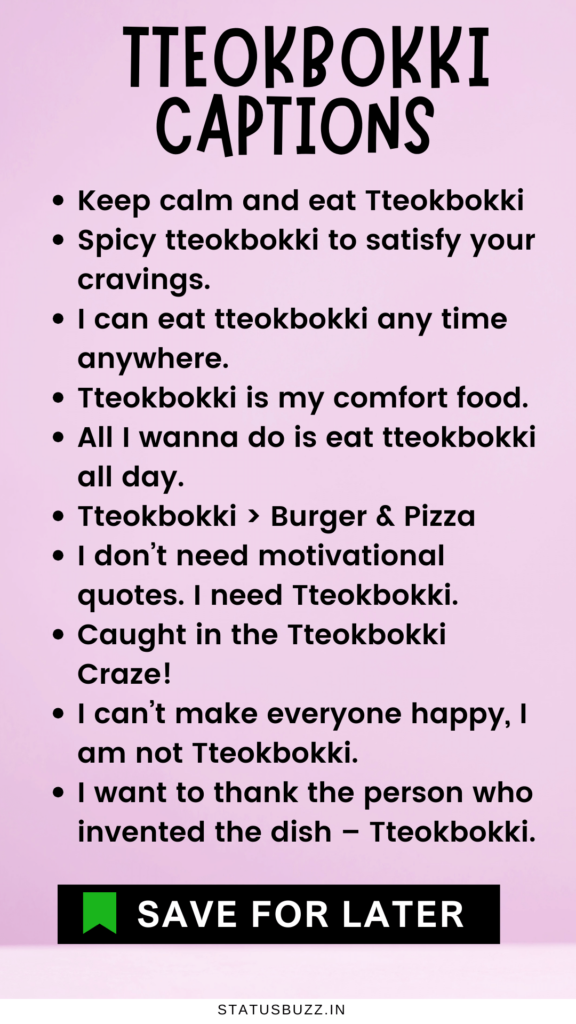 Tteokbokki Captions