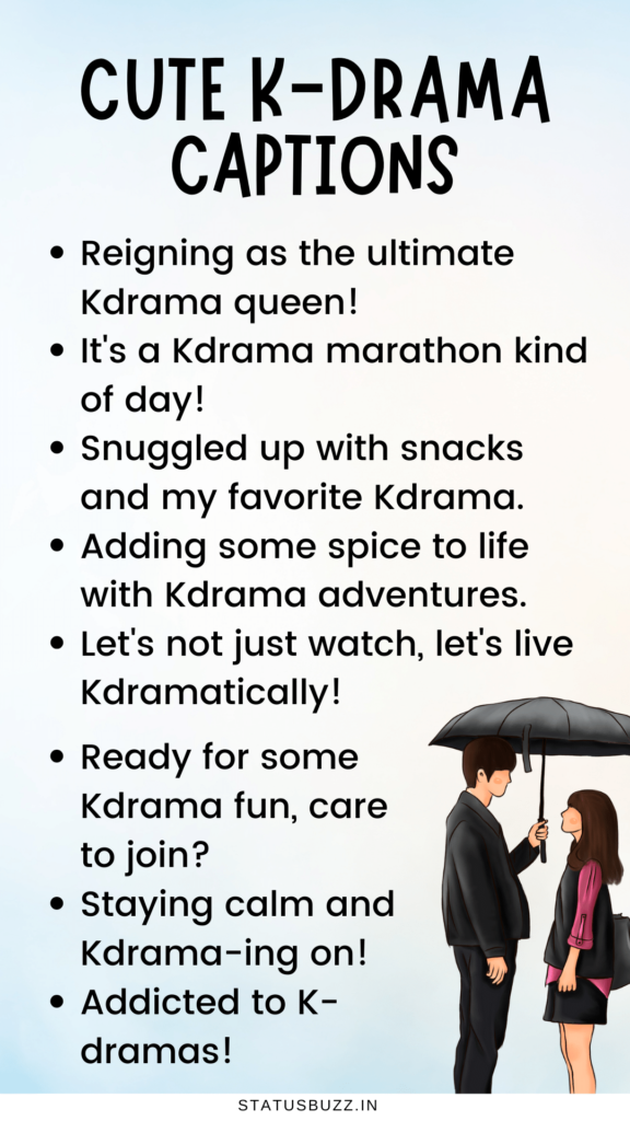 cute k-drama Captions