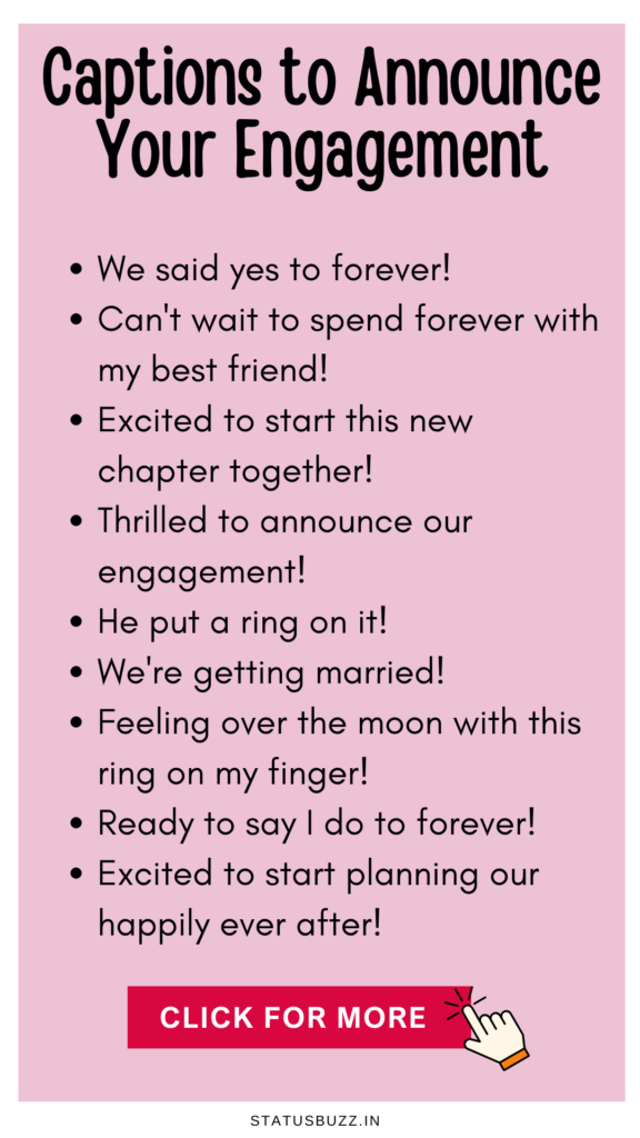 engagement captions
