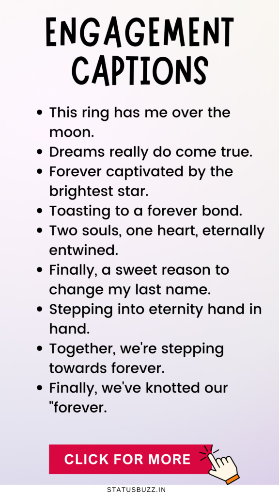 engagement captions