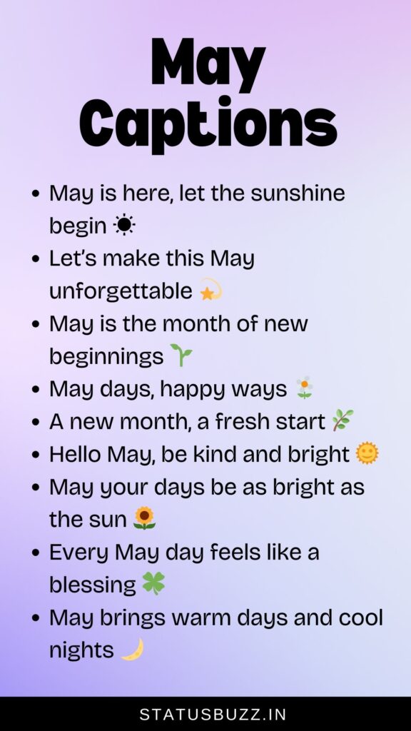 may captions for instagram