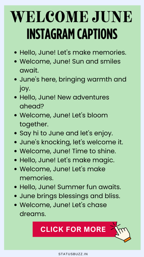 welcome june captions