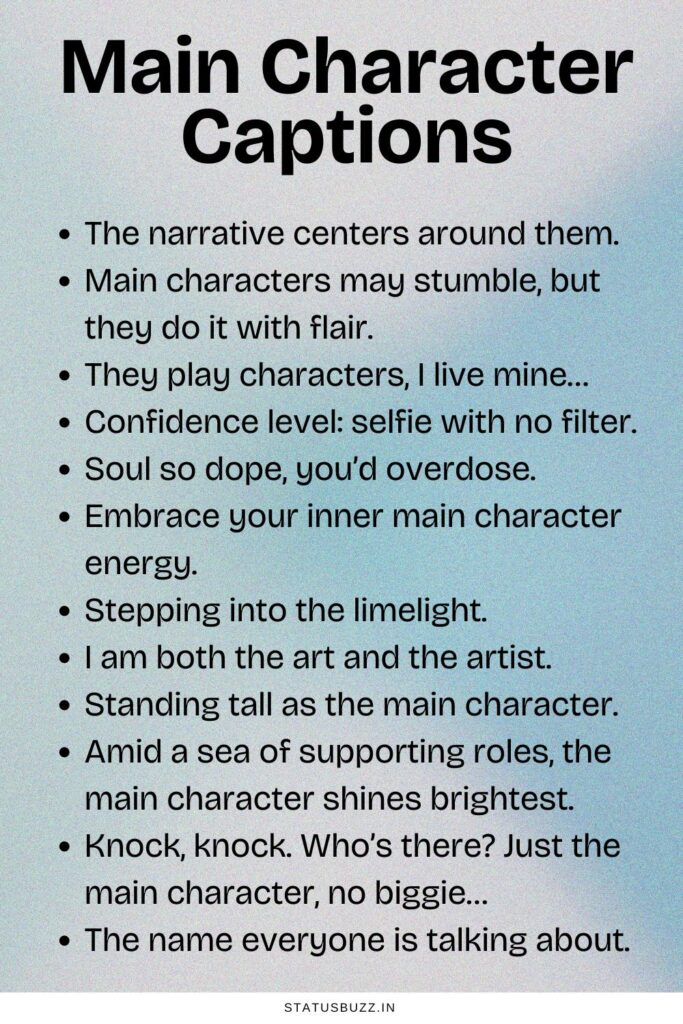 Main Character Captions