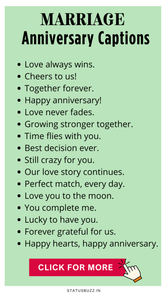 marriage anniversary captions