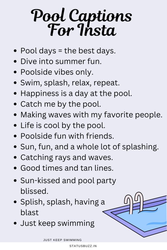 pool captions for insta
