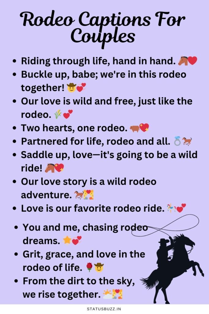 rodeo captions for couples
