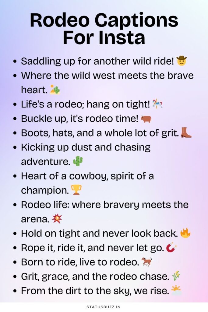 rodeo captions for insta