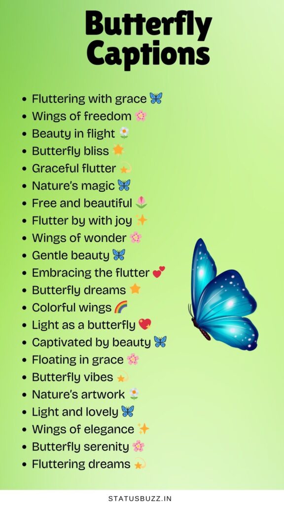 butterfly captions
