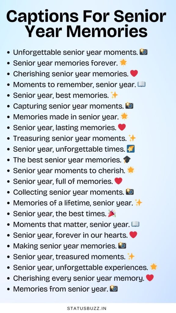 captions for senior year