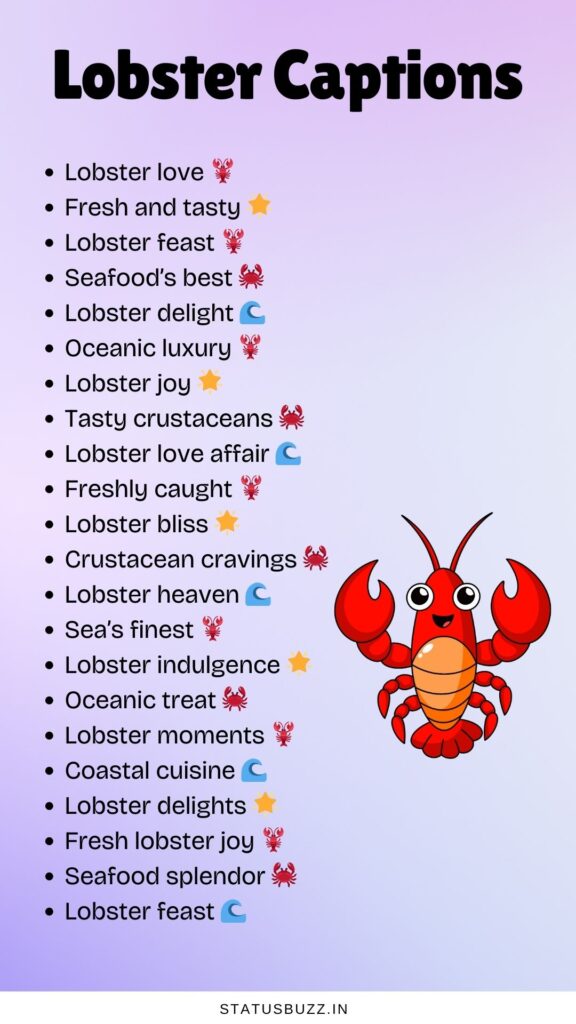 lobster captions