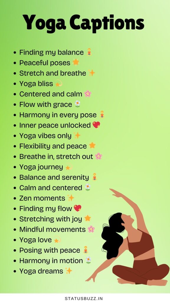 yoga captions