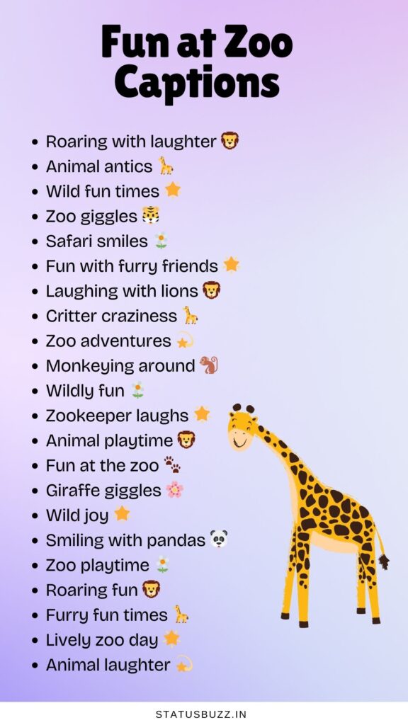zoo captions