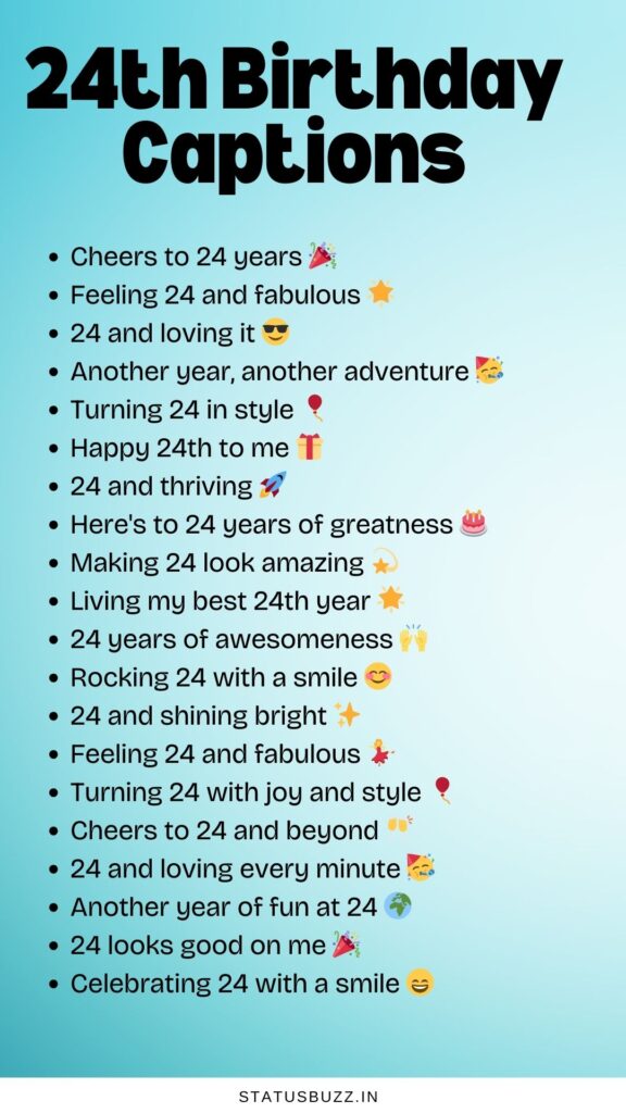 24th birthday captions