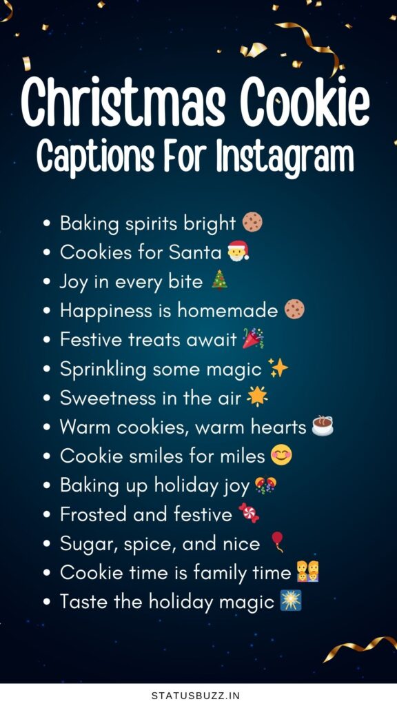 christmas cookie captions