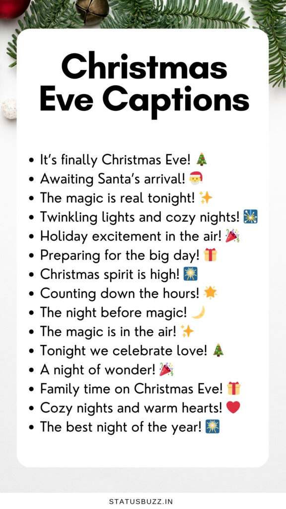 christmas eve captions