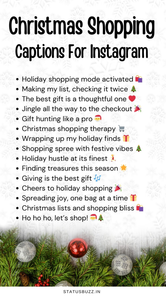 christmas shopping captions for instagram