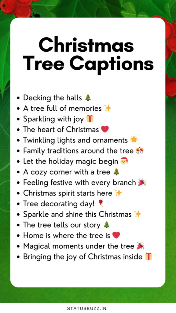 christmas tree captions
