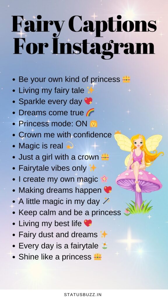 fairy captions for instagram
