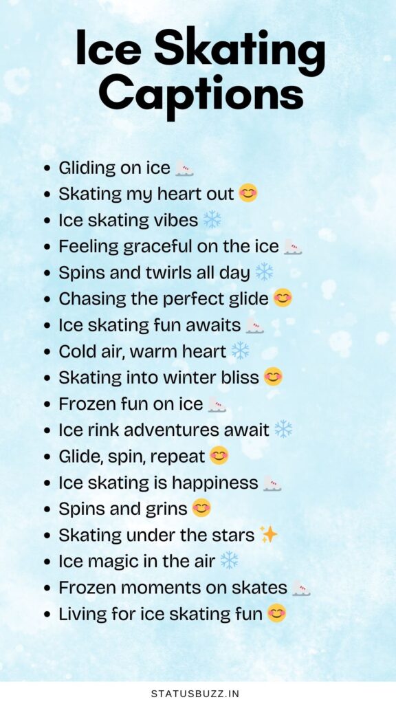 ice skating captions