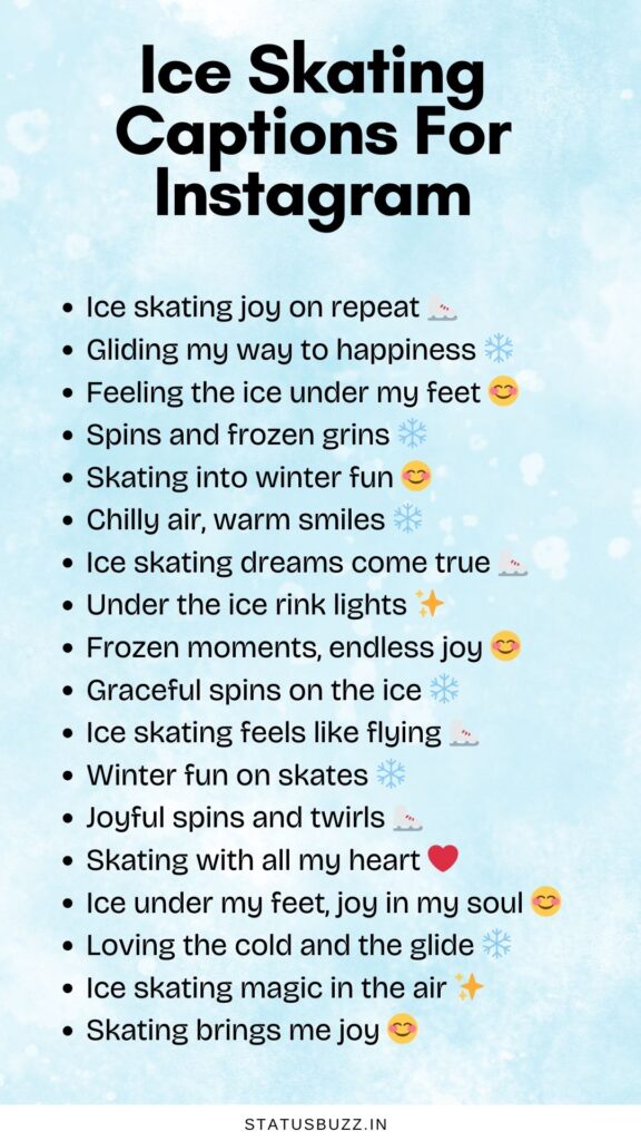ice skating captions