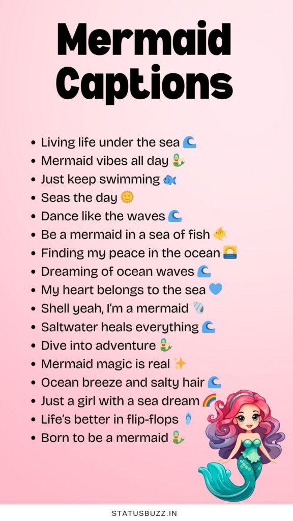 mermaid captions