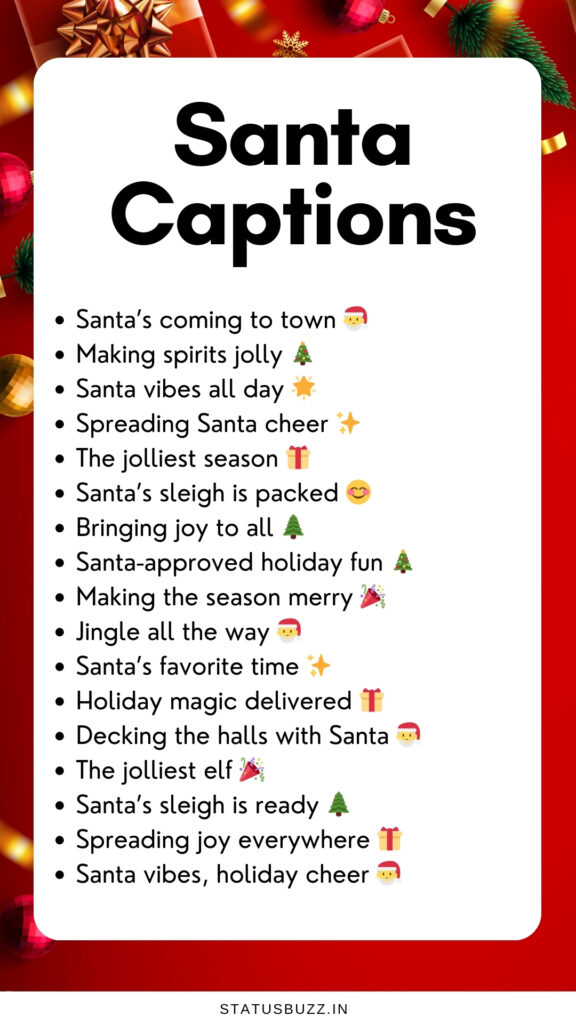 santa captions