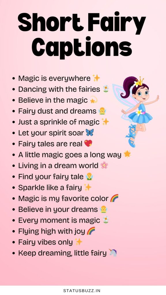 short fairy captions