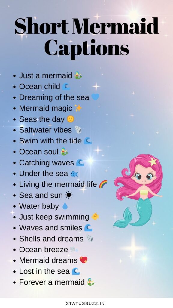 short mermaid captions