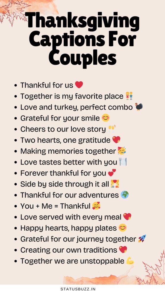thanksgiving captions for couples