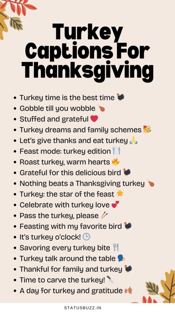 turkey captions for thanksgiving