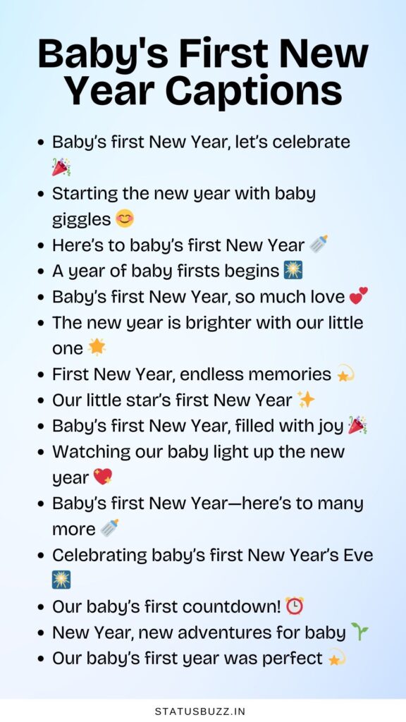 babys first new year captions for instagram