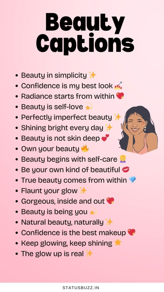 beauty captions