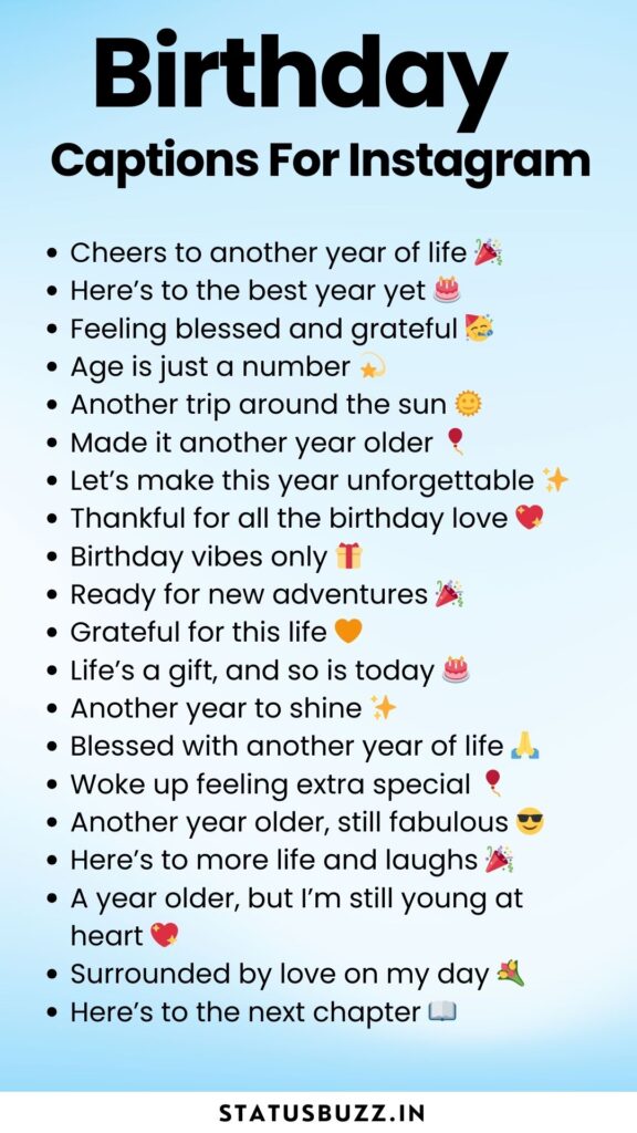 birthday captions for instagram
