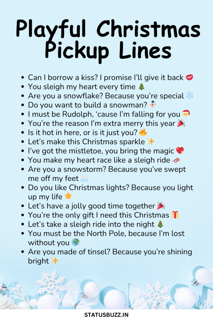 christmas pickup lines