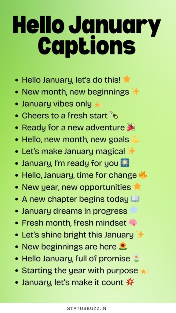 hello january captions