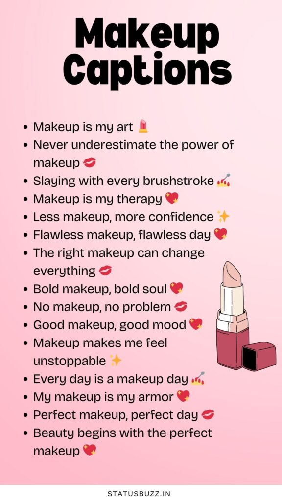 makeup captions