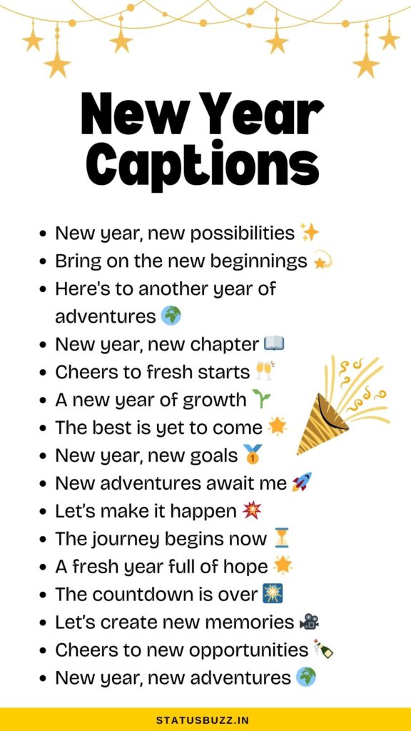 new year captions