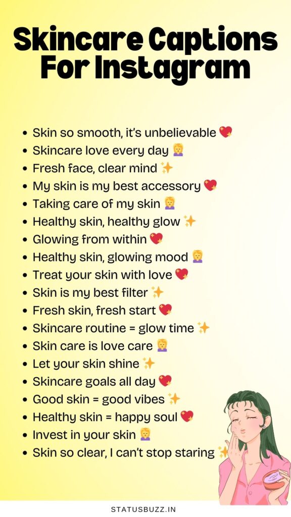 skincare captions for instagram