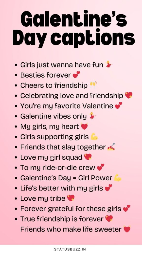 Galentine's Day captions