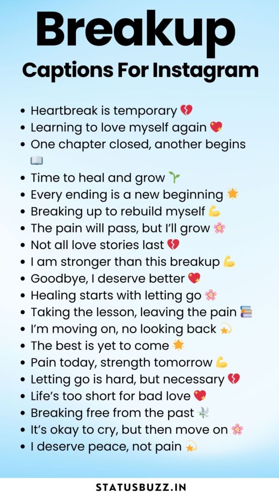 breakup captions for instagram