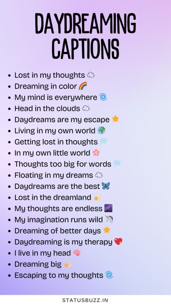 daydreaming captions