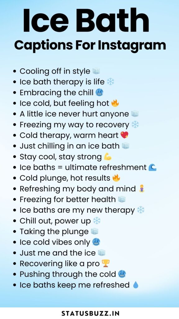 ice bath captions for instagram